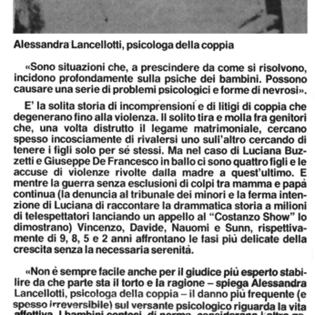 Crudeltà pagate dai bimbi Alessandra Lancellotti psicologo life coach psicoterapeuta