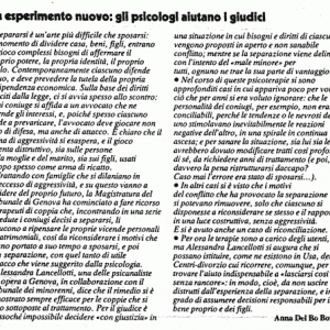 Un esperimento nuovo: gli psicologi aiutano i giudici Alessandra Lancellotti psicologo life coach psicoterapeuta