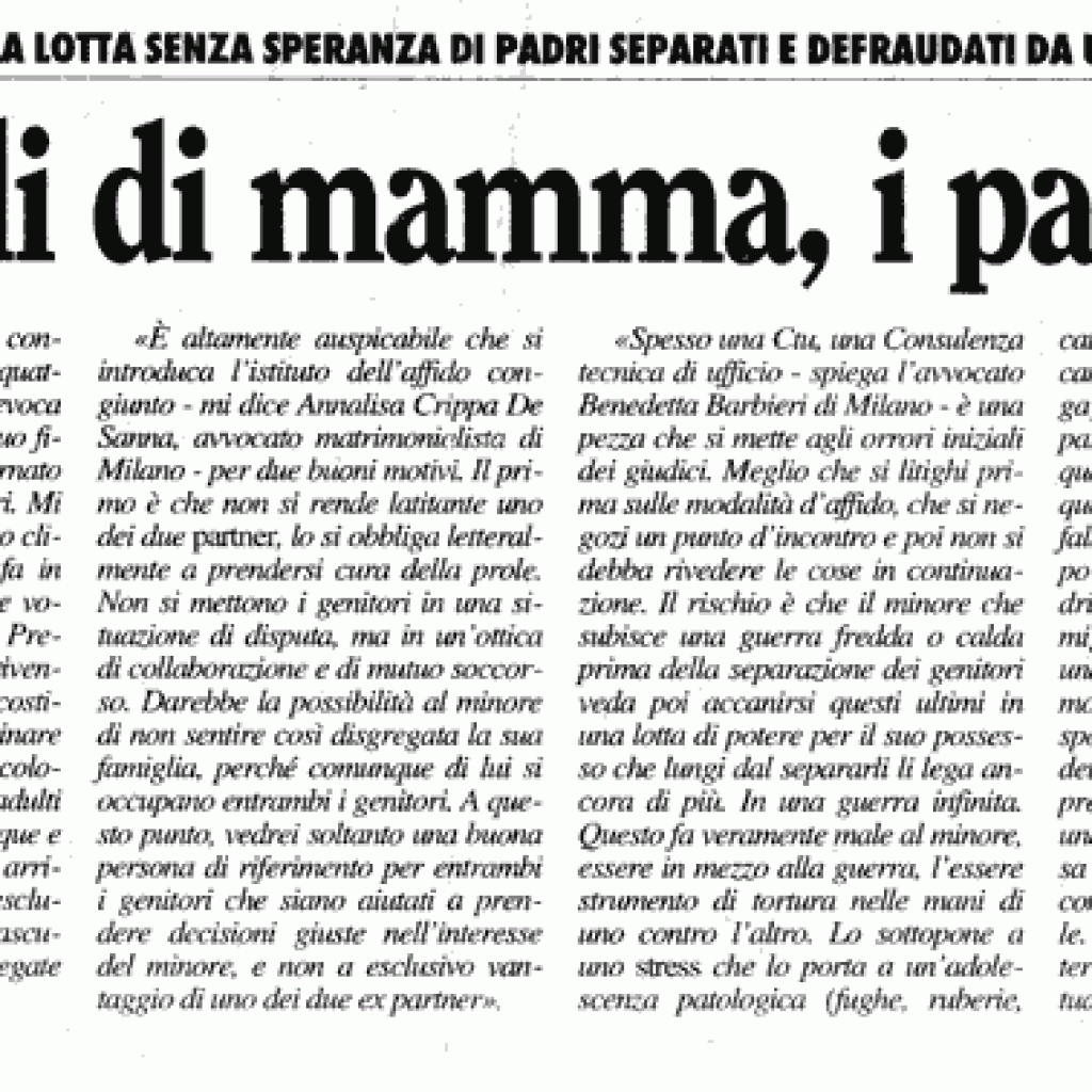 Figli di mamma, i papà vi vogliono Alessandra Lancellotti psicologo life coach psicoterapeuta