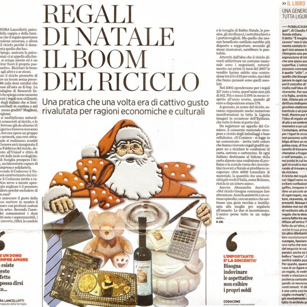 Regali di Natale il boom del riciclo